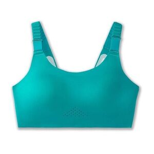 EUC WOMEN'S BROOKS DARE SCOOPBACK RUN BRA 2.0 Nile Green/Mist high Support 40DD